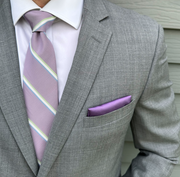 Ashford Lavender Mogador Stripe Tie
