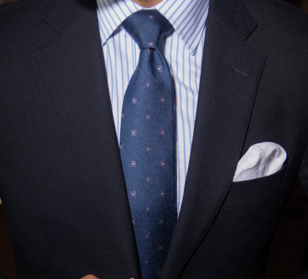 Lee Dark Blue Foulard Tie