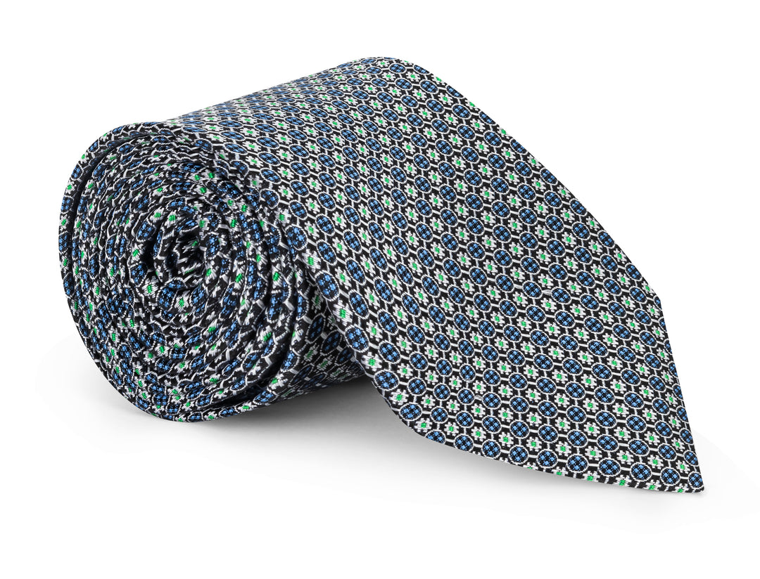 Ainslie Blue Micro Geo Tie