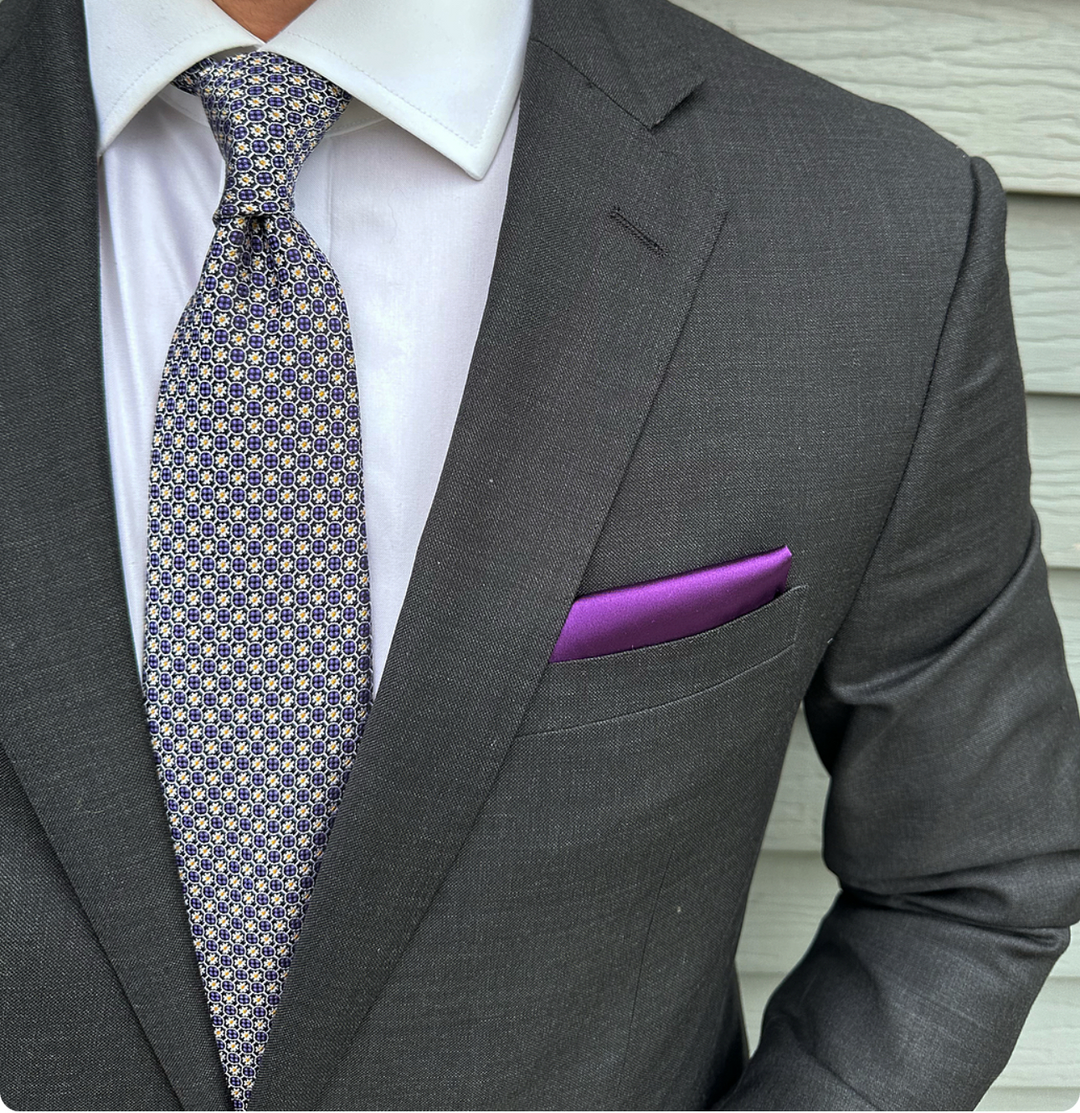 Ainslie Purple Micro Geo Tie