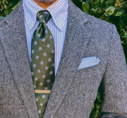 Ardsley Olive Tossed Square Tie