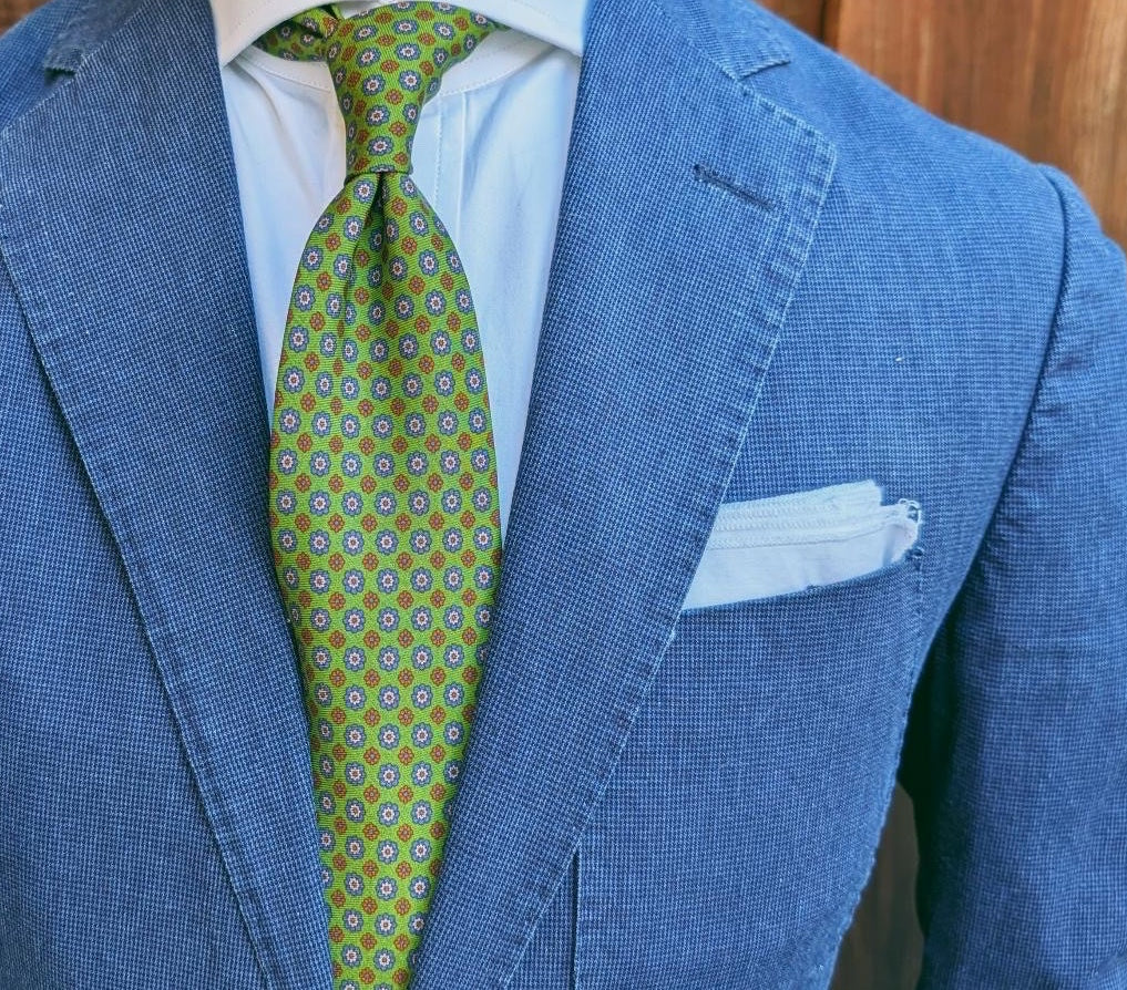 Arlo Green Foulard Tie