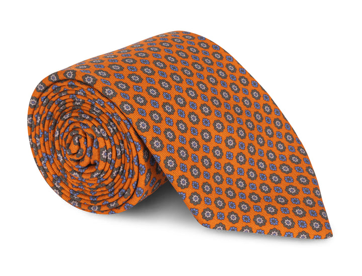 Arlo Orange Foulard Tie