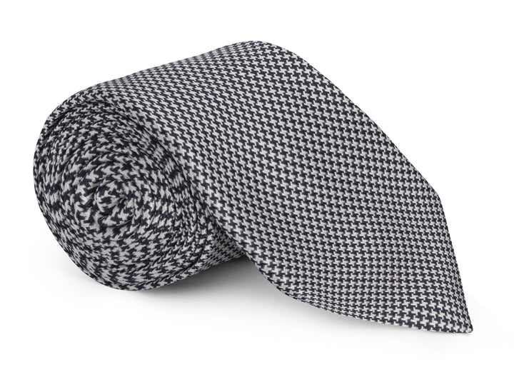 Benton Black &amp; White Houndstooth Tie