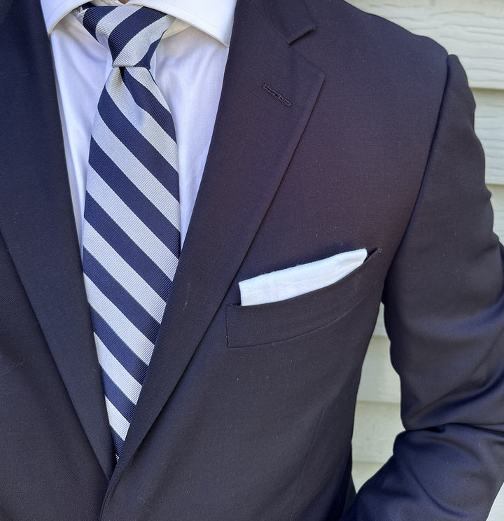 Bergen Silver Stripe Tie