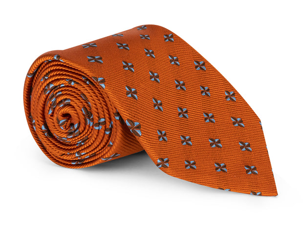 Bowden Burnt Orange Pinwheel Tie