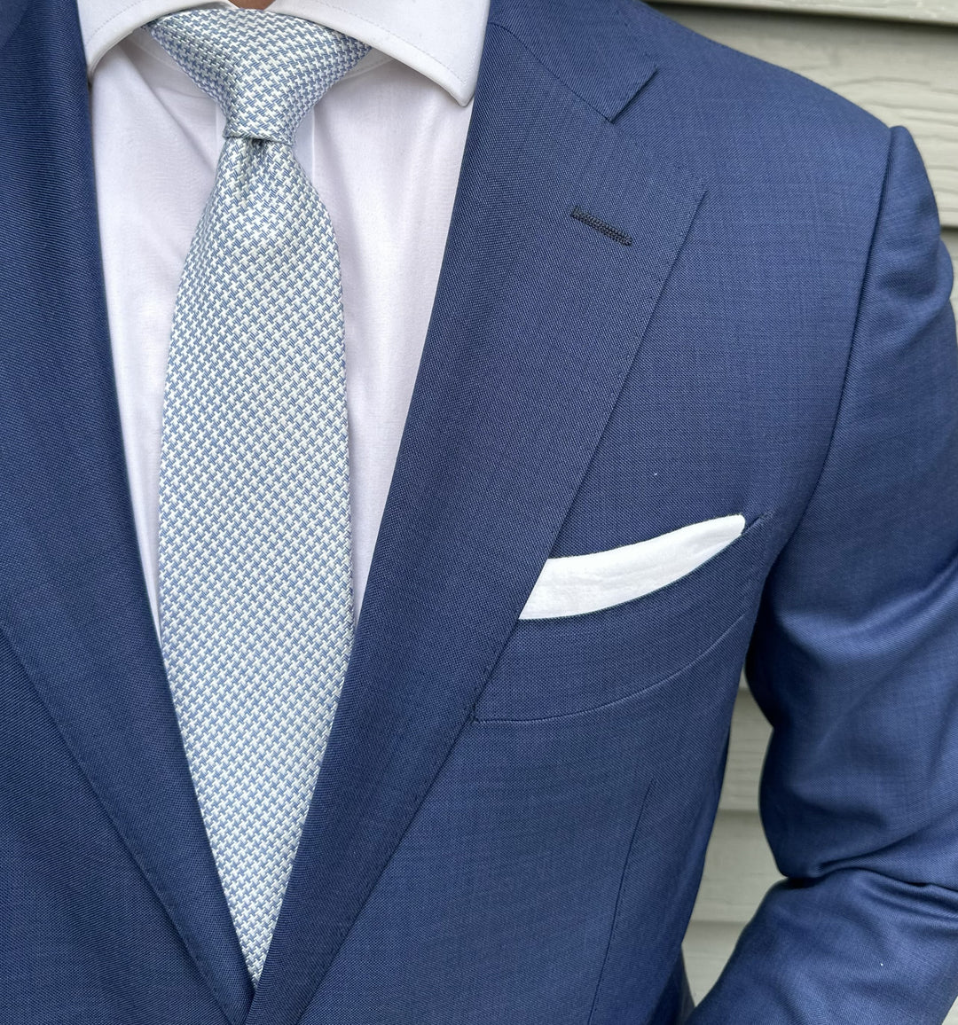 Broome Blue Houndstooth Tie