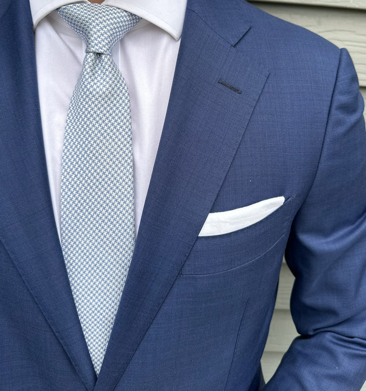 Broome Blue Houndstooth Tie