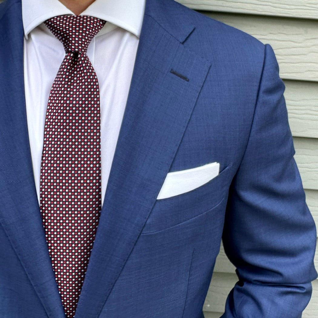 Burke Navy Micro Diamond Tie