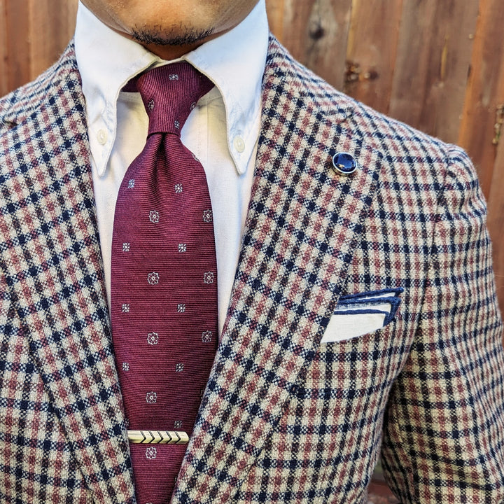 Lee Burgundy Foulard Tie