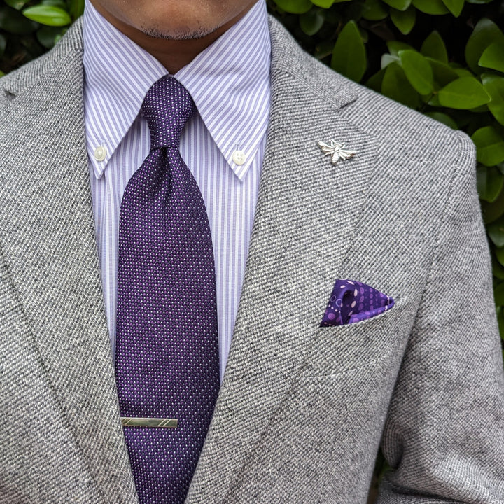 Caswell Purple Micro Geo Tie