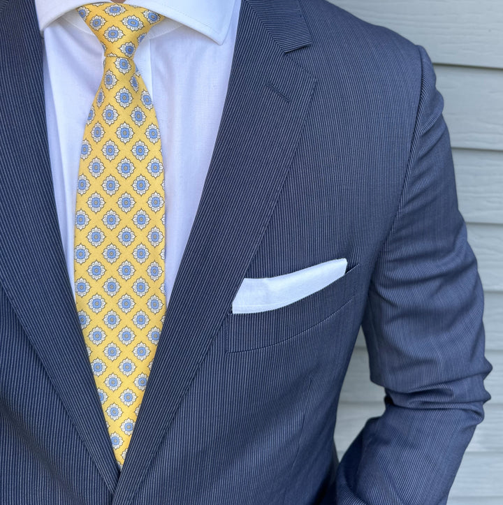 Chatham Yellow Medallion Tie