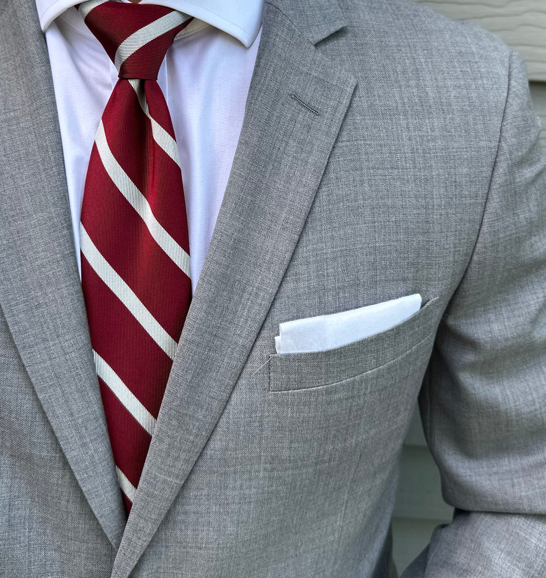 Clifford Dark Red Stripe Tie