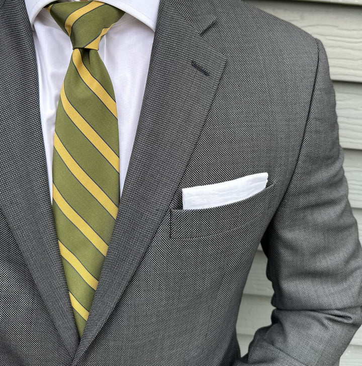 Collins Olive Mogador Stripe Tie
