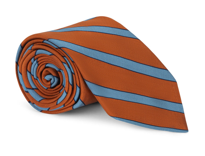 Collins Orange Mogador Stripe Tie