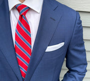 Collins Red Mogador Stripe Tie