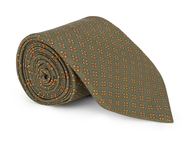 Collyer Moss Green Foulard Tie