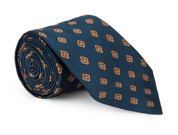 Coyle Steel Blue Foulard Tie