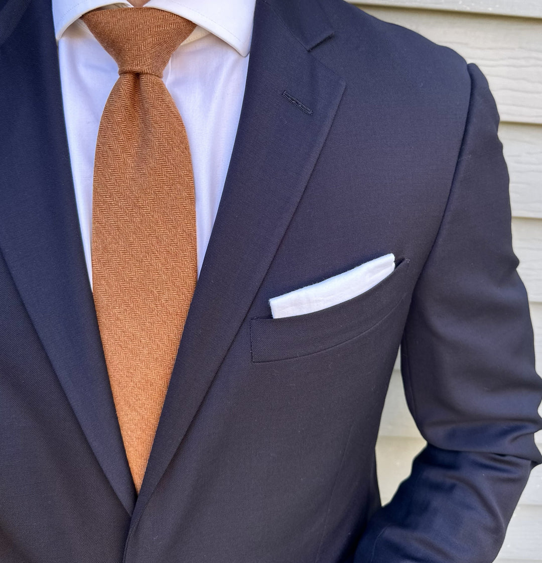 Dorsey Copper Herringbone Tie