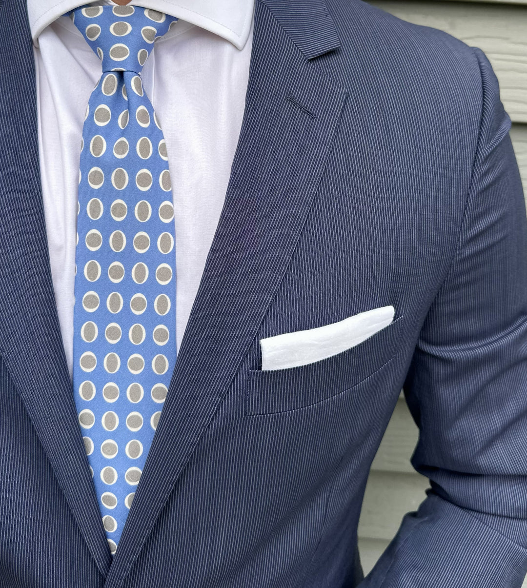 Douglas Blue Ovals Tie