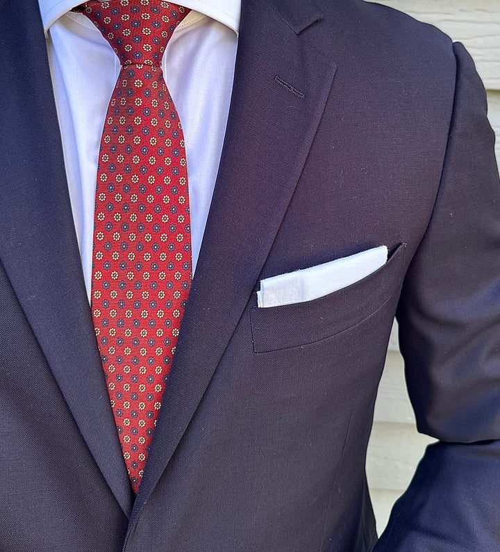 Duncan Red Foulard Tie