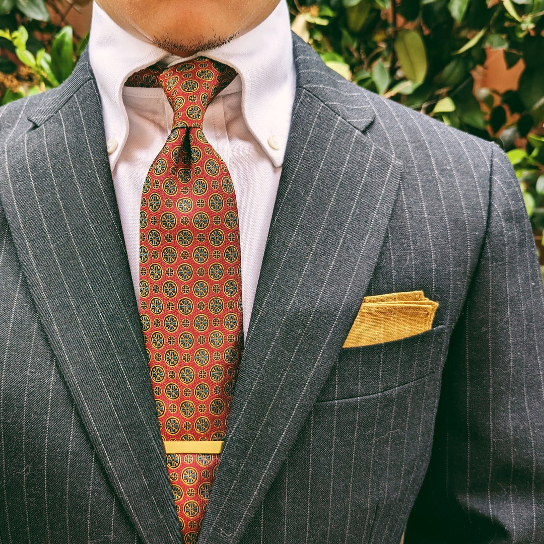 Eton Dark Red Circle Neat Tie