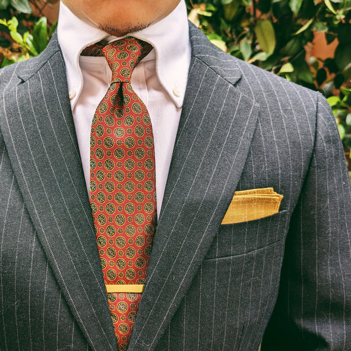 Eton Dark Red Circle Neat Tie