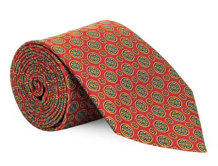 Eton Dark Red Circle Neat Tie