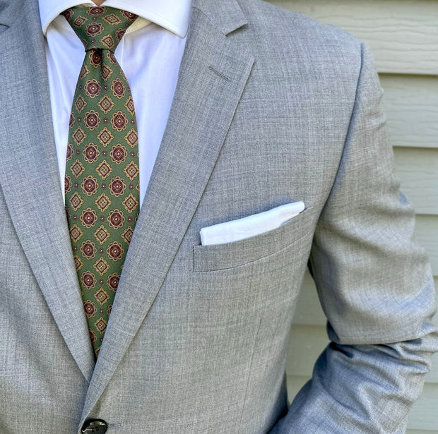 Evans Dark Green Medallion Tie
