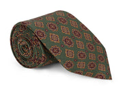 Evans Dark Green Medallion Tie