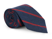 Foster Navy Wool Stripe Tie