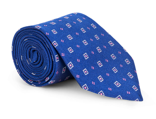 Garrison Blue Geo Tie