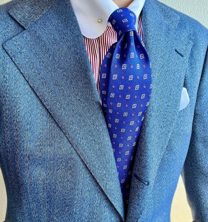 Garrison Blue Geo Tie