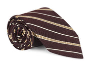 Harris Bordeaux Grenadine Stripe Tie