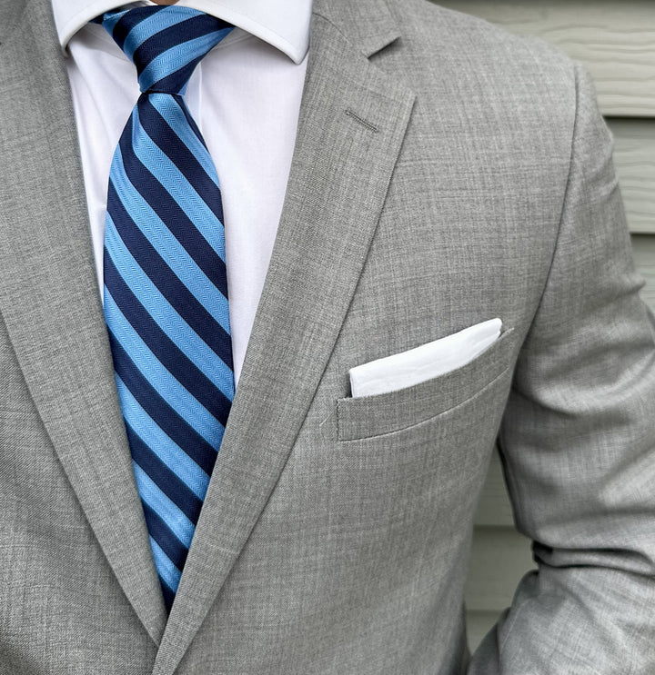 Lewiston Blue Stripe Tie