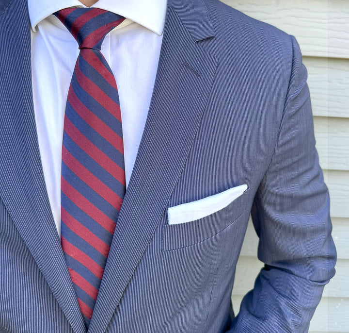 Lewiston Red Stripe Tie