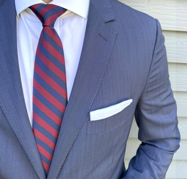 Lewiston Red Stripe Tie