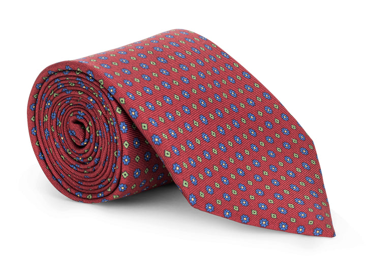 Leyden Burgundy Foulard Tie