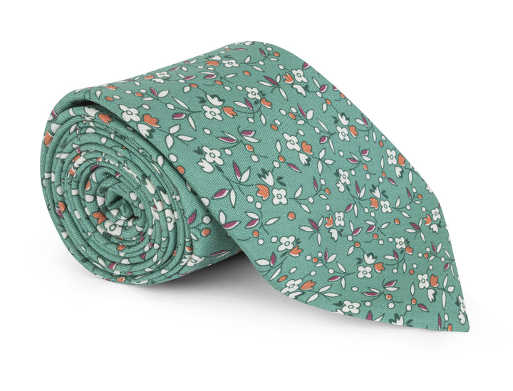 Mason Seafoam Floral Tie