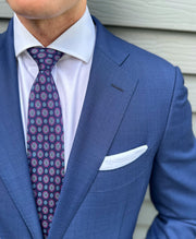 Maybury Navy Foulard Tie