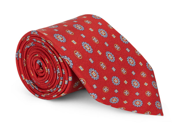 Monahan Red Foulard Tie