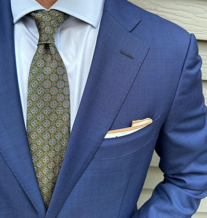 Morgan Dark Bottle Green Geo Tie