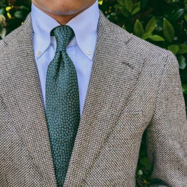 Mott Green Floral Tie