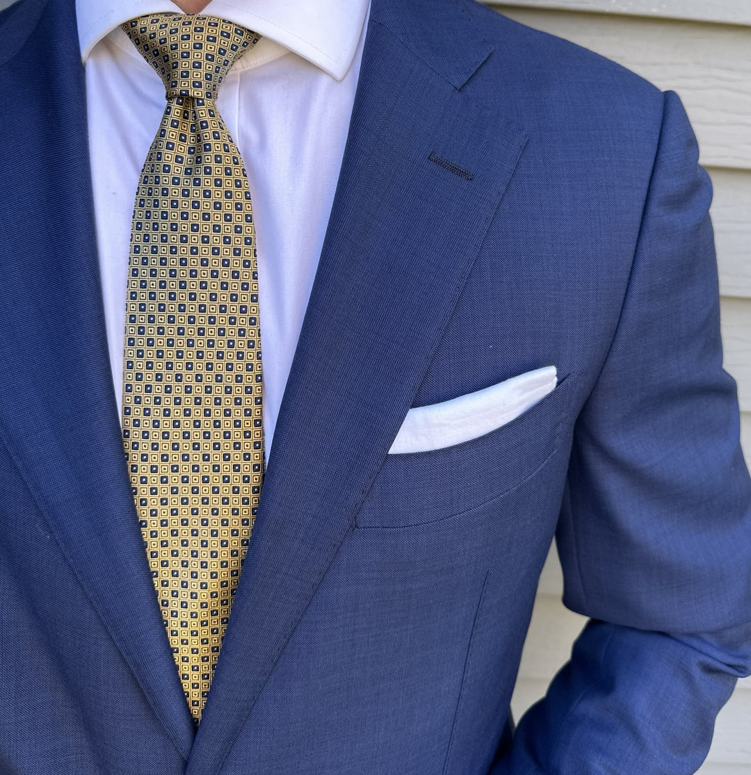 Pierce Gold Micro Squares Tie