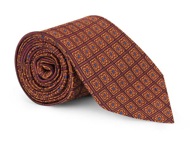 Roberts Burgundy Foulard Tie