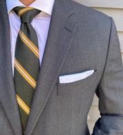 Ross Olive Stripe Tie