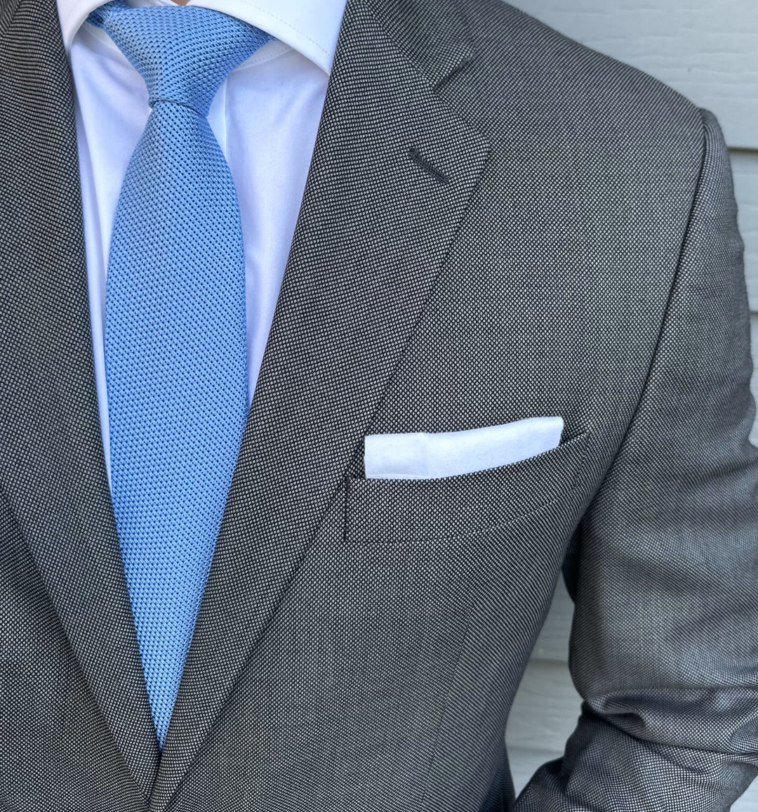 Russel Blue Grenadine Solid Tie