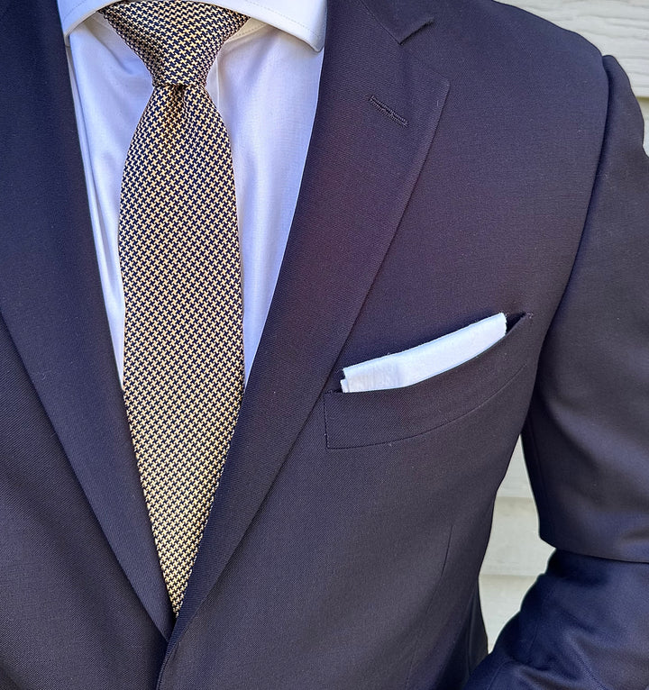 Ryerson Gold Houndstooth Tie