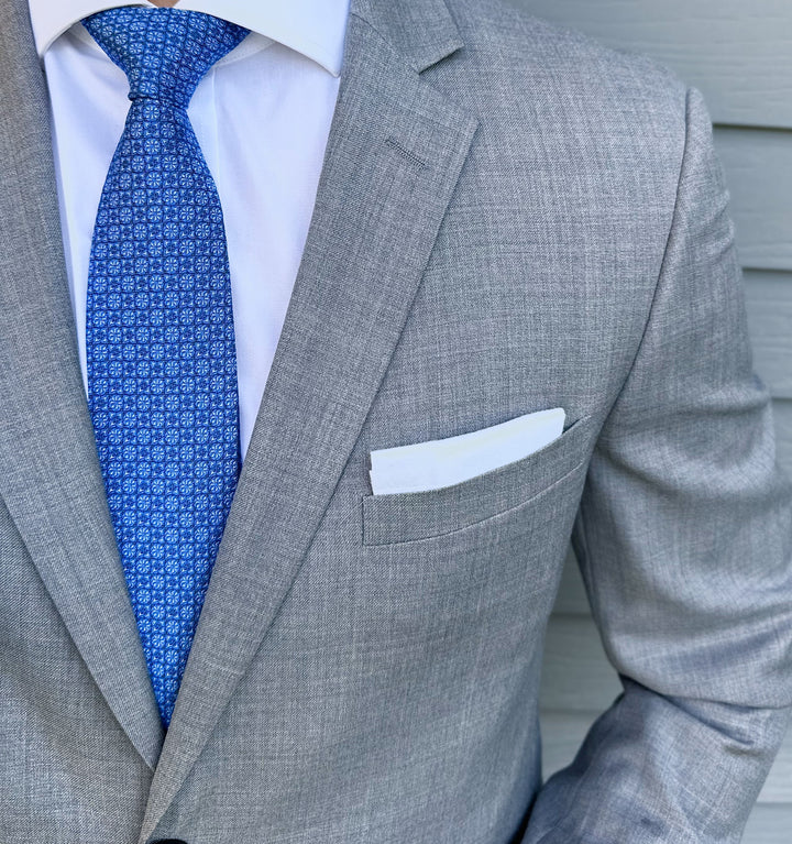Stafford Tonal Blue Foulard Tie
