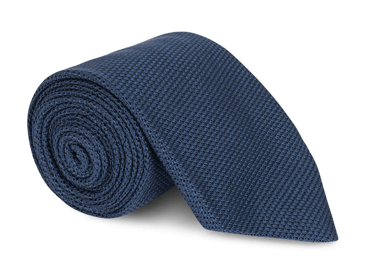 Russel Navy Grenadine Solid Tie